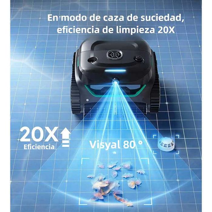 Robot de Piscina a Bateria E-TRON C2 VISION C/Câmera de Deteção