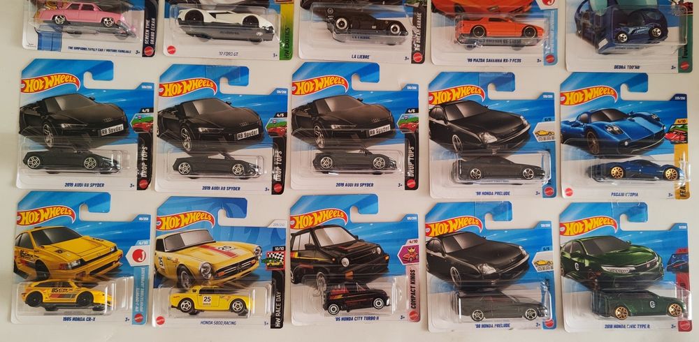 Lote 20 HotWheels Mainline (Ferrari, Honda, Skyline, McLaren, Simpsons)
