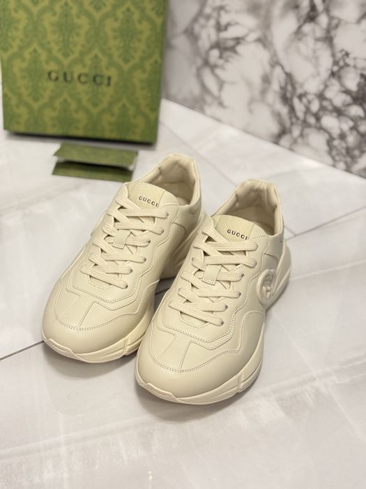 Sneakersy Gucci beige leather