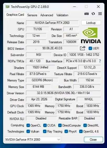 Komputer Gaming Ryzen 7 2700X / RTX 2060 6GB / 16GB RAM / SSD / Win 11 Pro