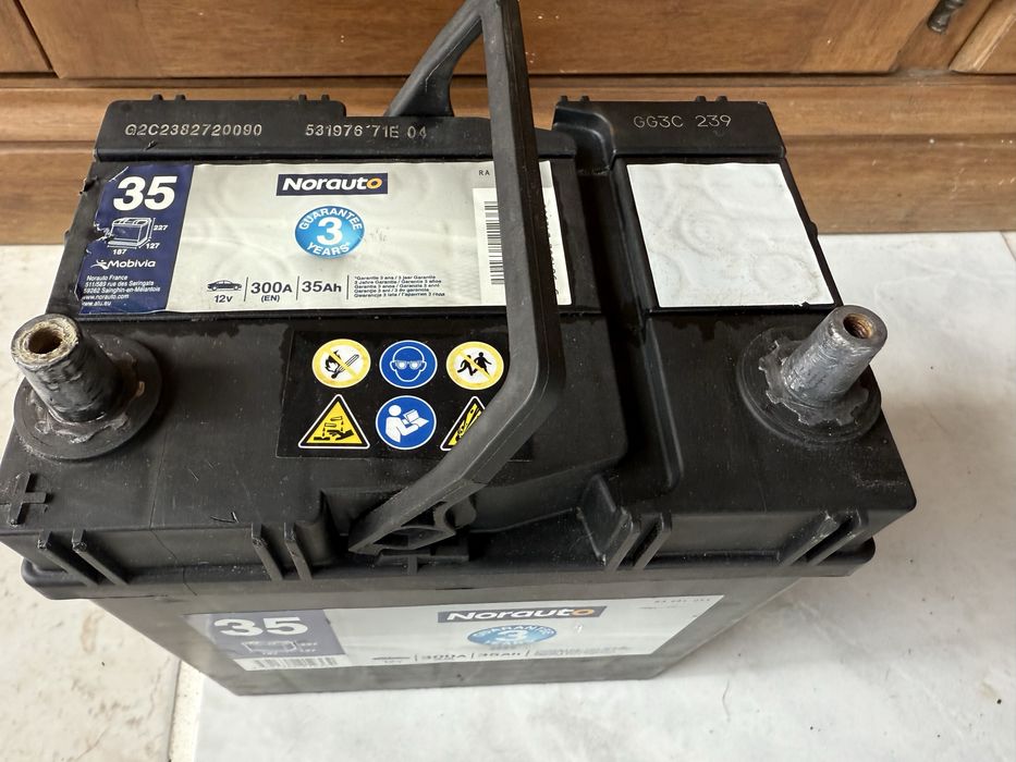 Baterias novas e usadas