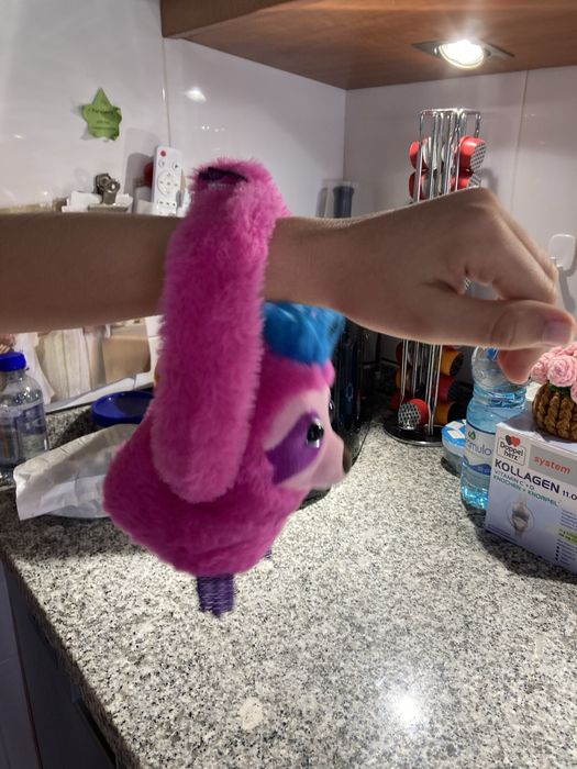 Animal em peluche rosa