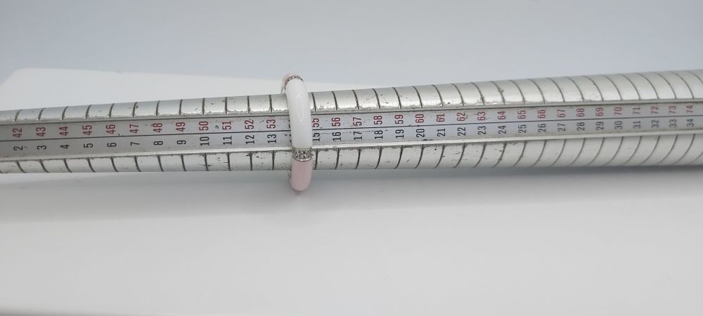 Anel de prata 0.925 kt com ceramica de cor