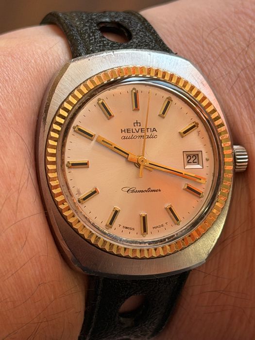 Helvetia Cosmotimer Automatic, duży rozmiar  38/41mm, piękny stan, pudelko