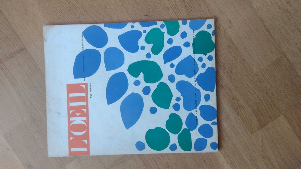 Lote 5 Revistas Arte Francesa L'OEIL e Connaissance des Arts 1959-1980s Vintage