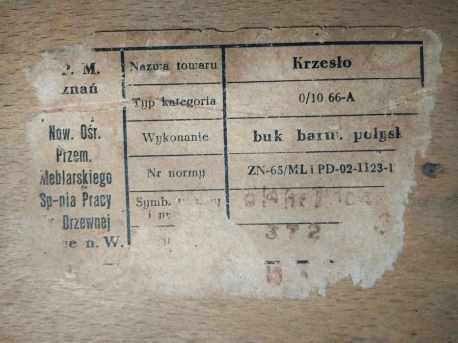 Krzesla PRL do renowacji