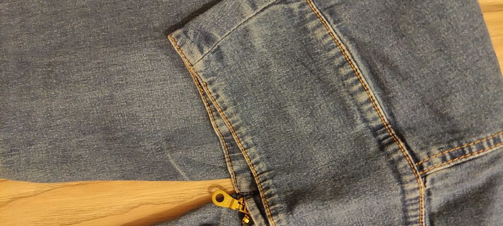 Jeansy pieces, wysoki stan, rozm xs/s