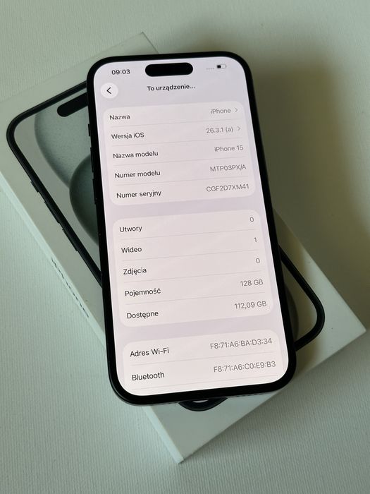 Iphone 15, 85%, stan bardzo dobry