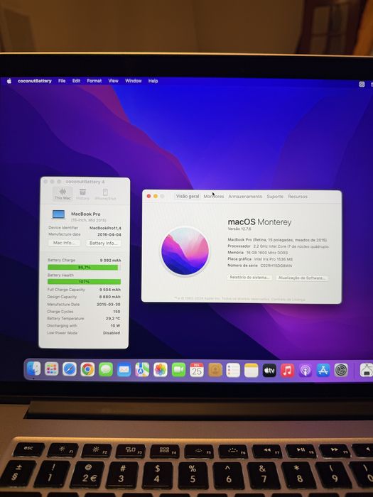 Macbook Pro 15 2015 - i7 16gb 256gb - BATERIA COMO NOVA.