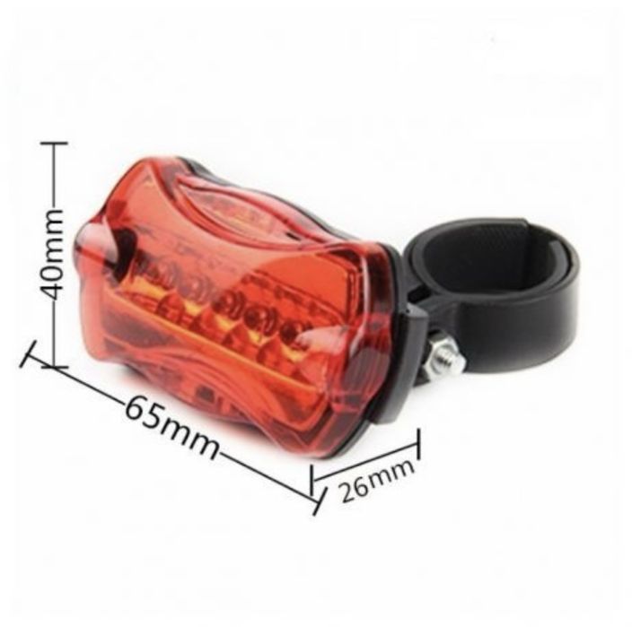 Велофонарик задний стоп габарит на велосипед красный катафот отражател