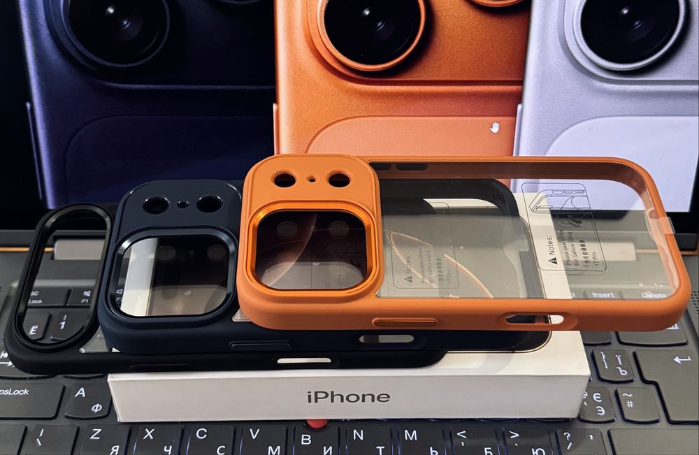 Чехол iPhone 17 Pro Max Orange, 17 Pro Blue,17 Air Black, top качество