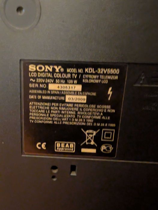 TV Sony Bravia KDL-32V5500 32 polegadas LCD