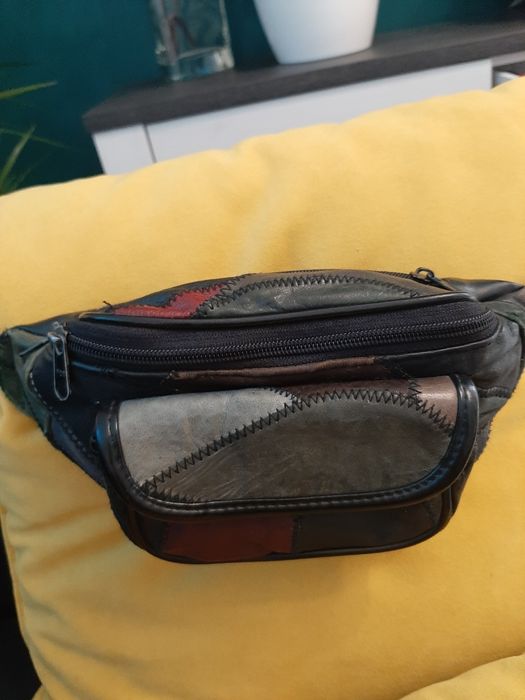 Skórzana męska nerka saszetka skóra naturalna