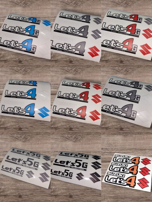 Наклейки на мотоцикл мопед скутер сузуки летс 2 Suzuki lets