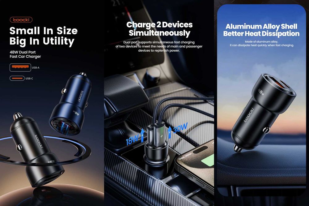 Автомобільні зарядні пристрої TOOCKI 33W/45W/48W/50W/65W
