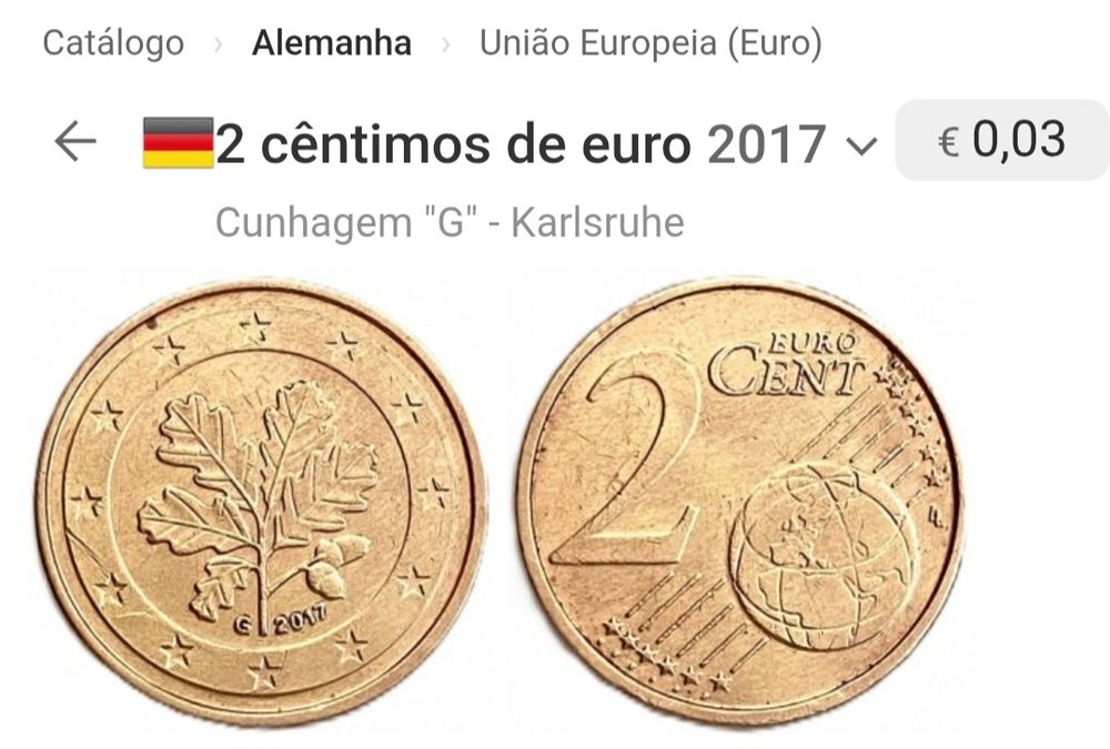 Moeda 0,02€, Alemanha 2017