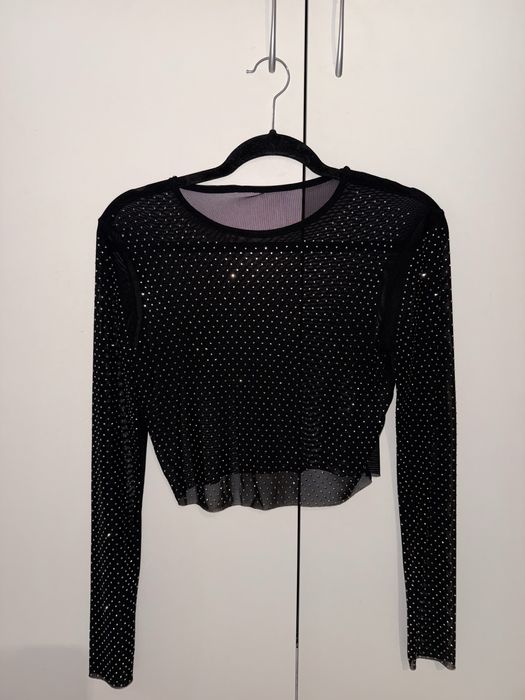 Прозора кофтинка зі стазами