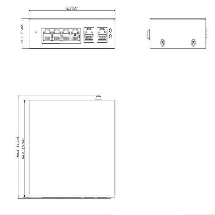 CS4006-4ET-60 Dahua switch PoE 4-portowy 2x uplink LAN chmura