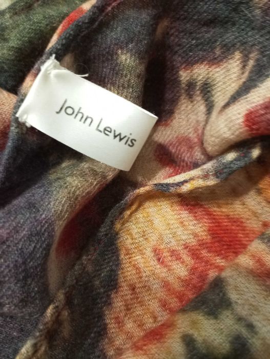 John Lewis Piękny duży wełniany szal rozm. 190x92