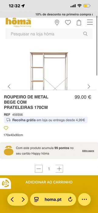 Armário aberto, roupeiro, closet, 3, 2 Hôma e 1 Sklum