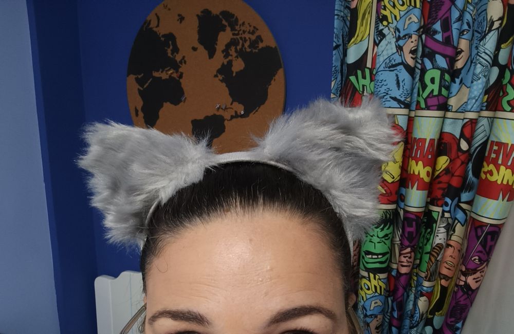 Conjunto bandolete e cauda unissexo, acessórios carnaval de lobo /gato