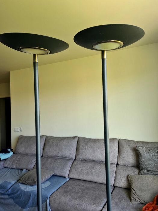 2 Indoor/Outdoor Metal Wall Lamps, One Missing Bulb
