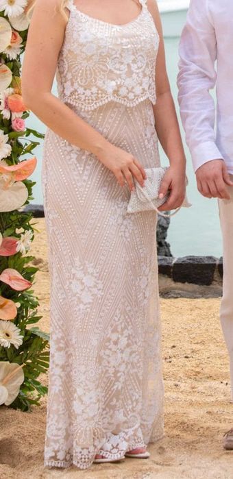 Suknia ślubna BOHO idealna koronka