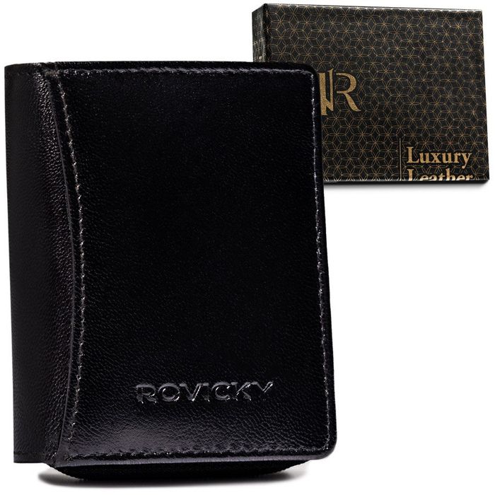 kompaktowy skórzany portfel damski - rovicky