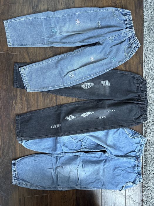 Spodnie jeansy jogery roz 134/140
