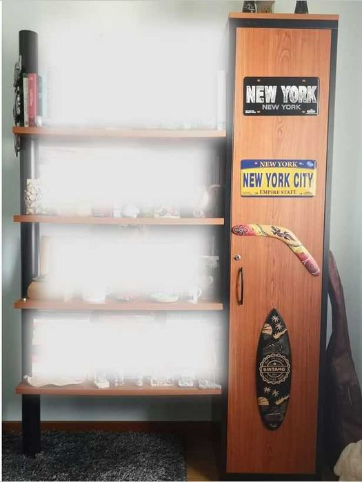 Venda Urgente: Estante Marca Rall com parte fechada e prateleiras aber