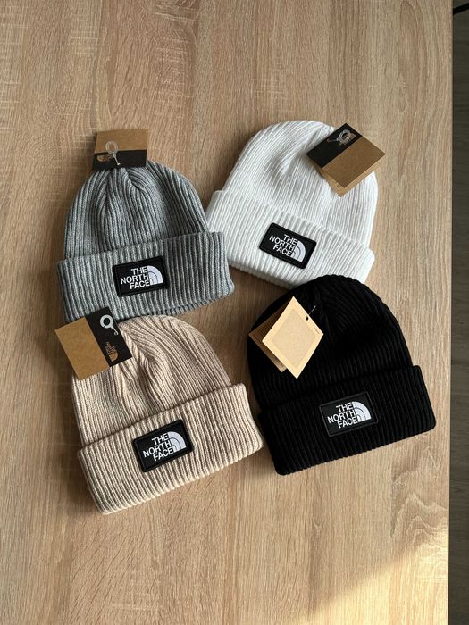 Шапка зимова чоловіча The North Face TNF Норт Фейс Зе Норт Фейс тепла в'язана з нашивкою One Size 56-70 см