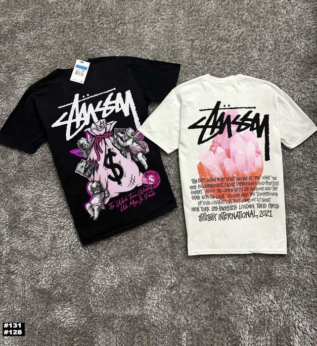 Новая Футболка Stussy Crystal - Стусси Большой Принт - XS S M L XL XXL