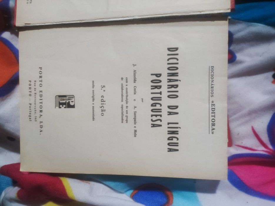 Dicionário da Língua Portuguesa Porto Editora (1976) – Completo, Bom