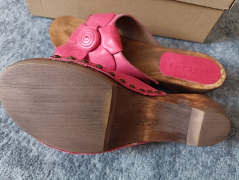 Klapki chodaki skórzane