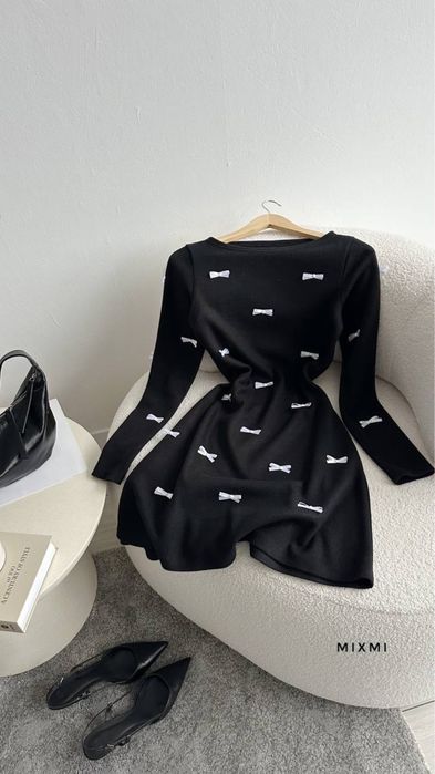 Сукня ангора з бантиками