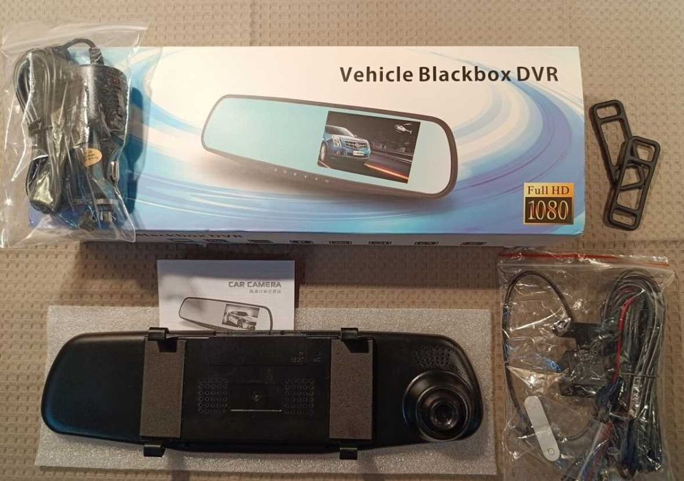 Автореєстратор дзеркало з камерами на дві камери задня і передня