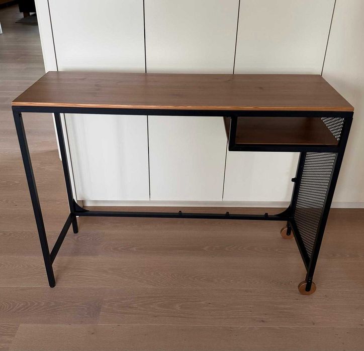 Biurko IKEA FJÄLLBO loft industrialne 100x36x75 cm – drewno metal