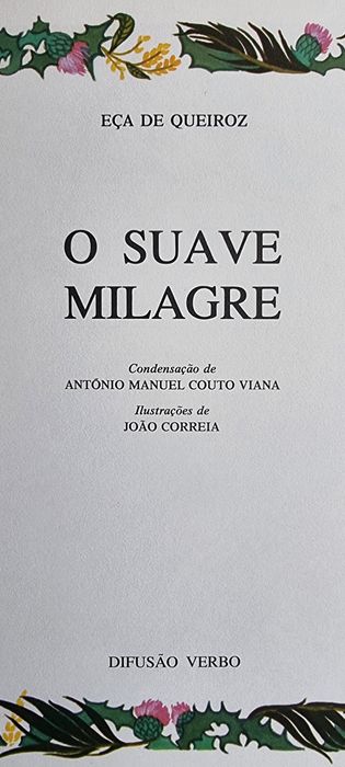 Livro O Suave Milagre - Eça de Queiroz