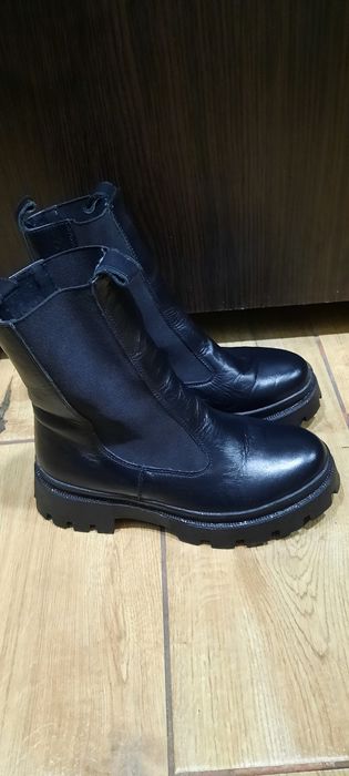 Шкіряні зимові челсі