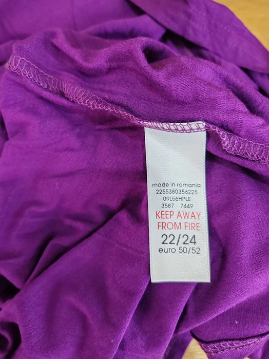 Wygodna maxi fioletowa sukienka Evans rozmiar 50/52 wiskoza
