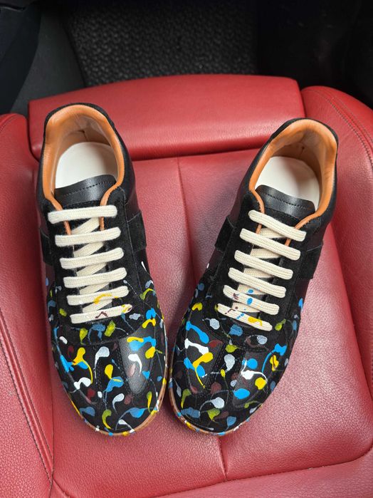 (БЕЗ ПЕРЕДОПЛАТИ) Maison Margiela MM6 Black Paint найк марджела чорні