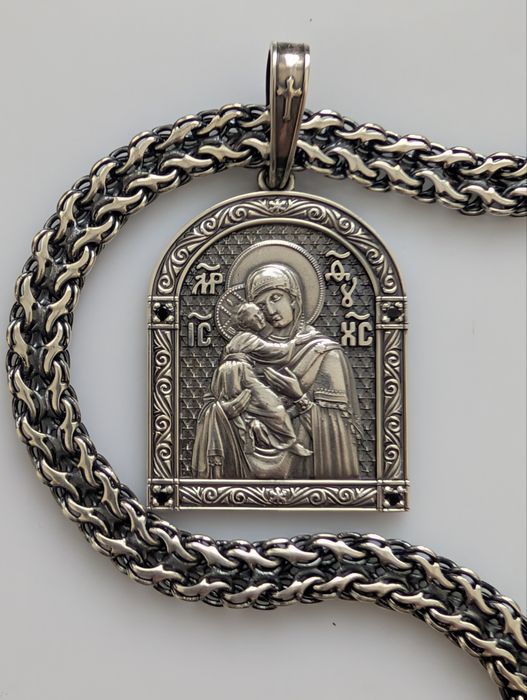 Срібна ладанка 40грам кулон серебряная срібло серебро Богородиця ікона