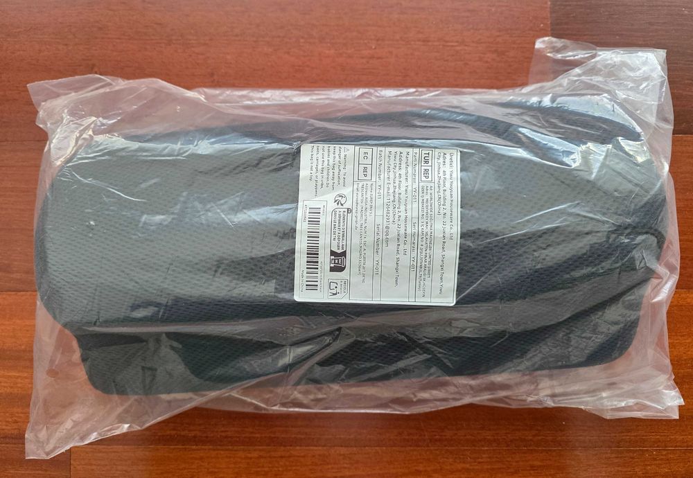 NOVO na embalagem | Apoio de pés preto almofadado