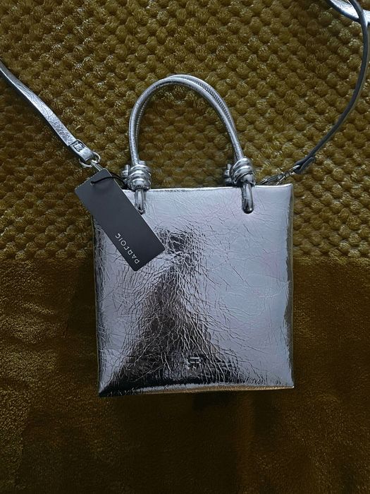 Mala de mão prateada Parfois com alça removível