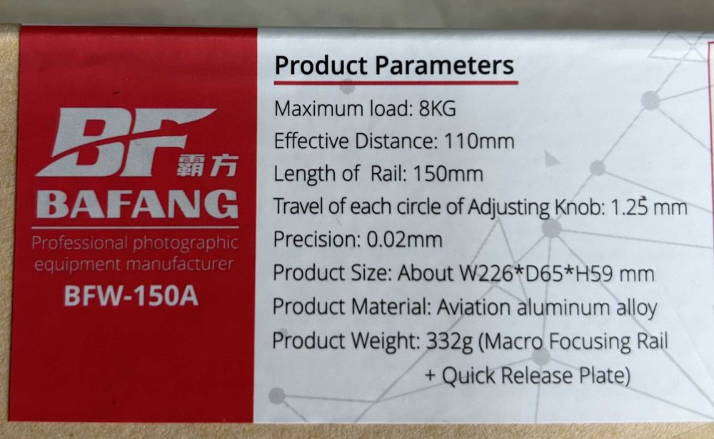 Makro Micro Szyna Statyw 4-kierunkowy BFW-150A Profesjonalna