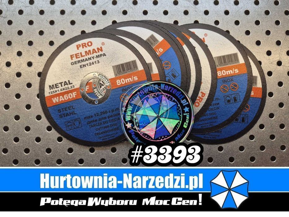 10 szt. Tarcza do metalu INOX 125x1,0mm Tarcze do metalu inox 125mm