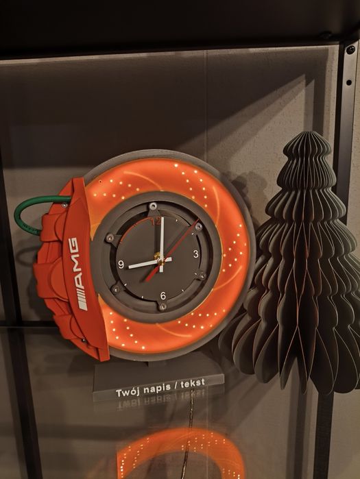 Zegar z lamka led unikat na prezent