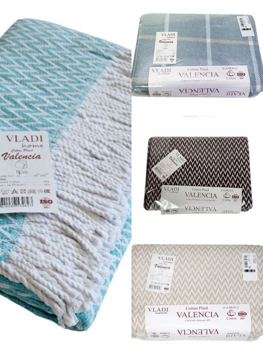 Бавовняний літній плед Valencia. 350 гр/м.кв. Фабрика Vladi.