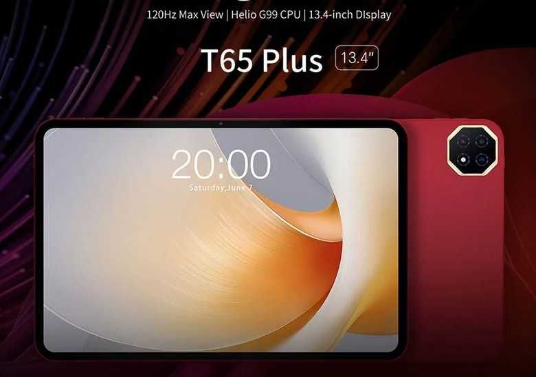 Teclast T65 Plus, LTE, 13.4`, G99, 120Hz, 8/256GB, 10000mAh, 18w+чохол