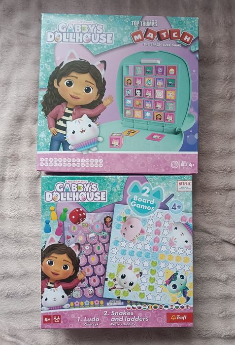 Gra gry rodzinna planszowa 4+ Gabby's Koci Domek Gabi Chińczyk drabiny
